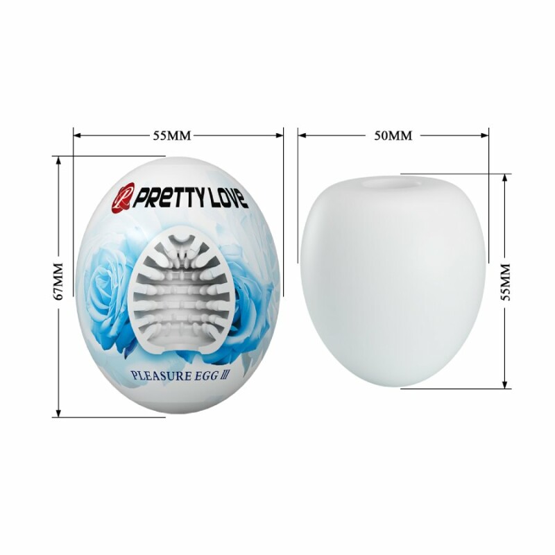 Мастурбатор яйце Pretty Love Pleasure Egg білий, 5.5 х 5 см - Зображення 6