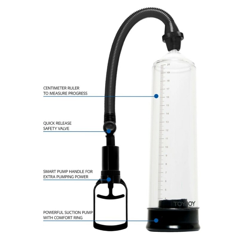 Вакуумна помпа для члена Toy Joy Power Pump механічна, чорна, 23 х 5.5 см - Изображение 2