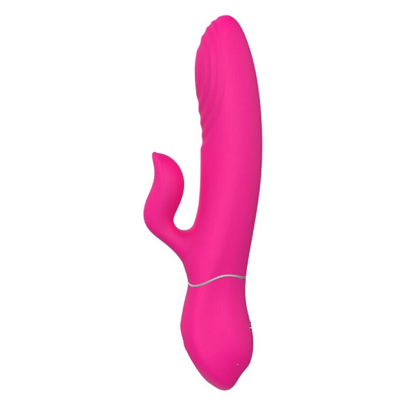 Вібратор-кролик Dreamtoys Duo Thruster для клітора, рожевий, 21 х 3.4 см - Зображення 2