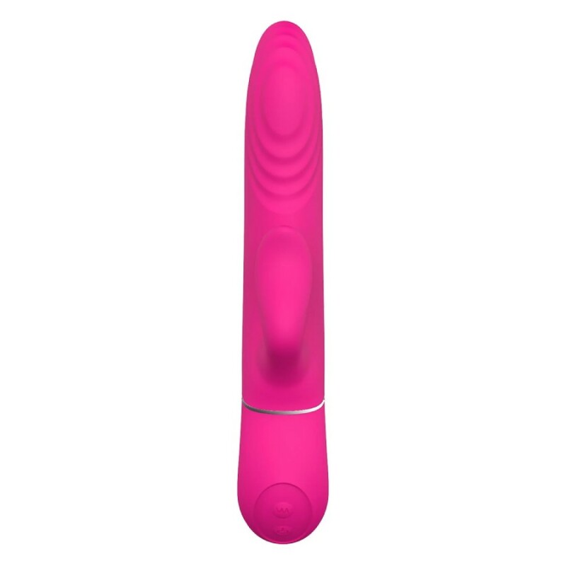 Вібратор-кролик Dreamtoys Duo Thruster для клітора, рожевий, 21 х 3.4 см - Зображення 4