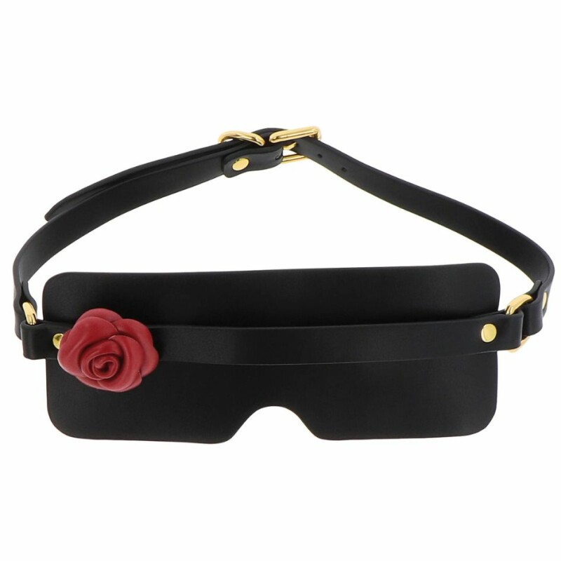 Маска на очі Taboom Wild Roses Mask з трояндою, чорна - Изображение 2