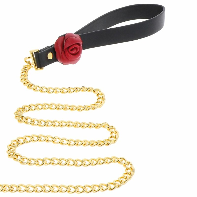 Нашийник з повідком Taboom Wild Roses Collar and Leash з трояндами, чорний - Изображение 2