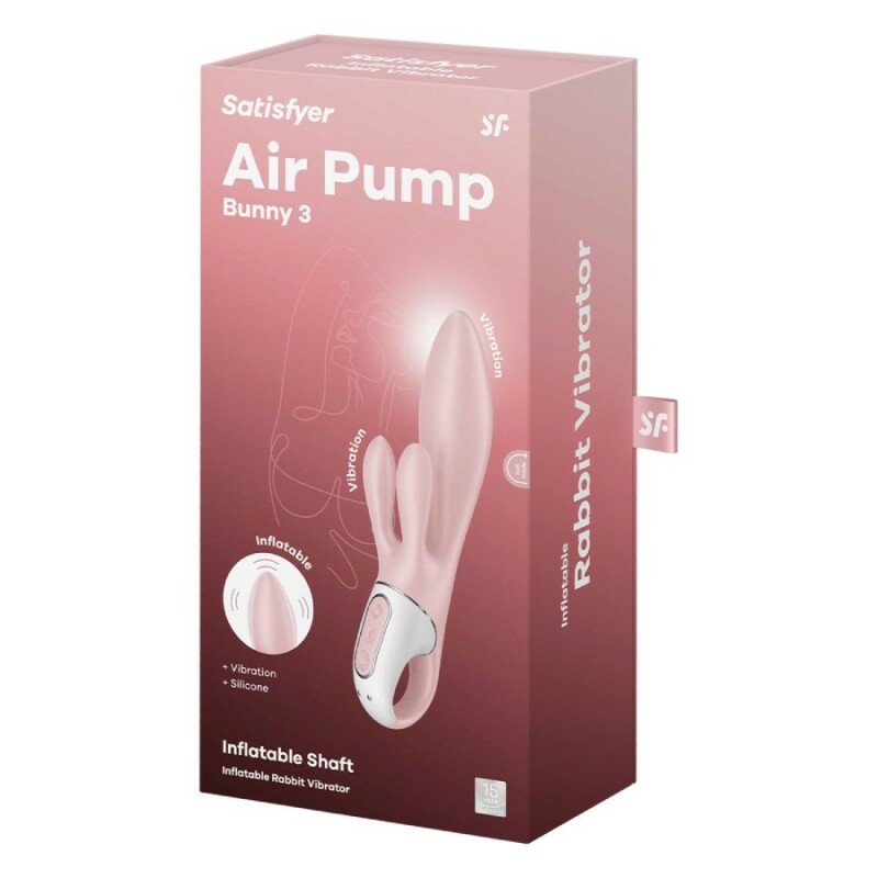 Вібратор-кролик Satisfyer Air Pump Bunny рожевий, 21 х 4 см - Изображение 1