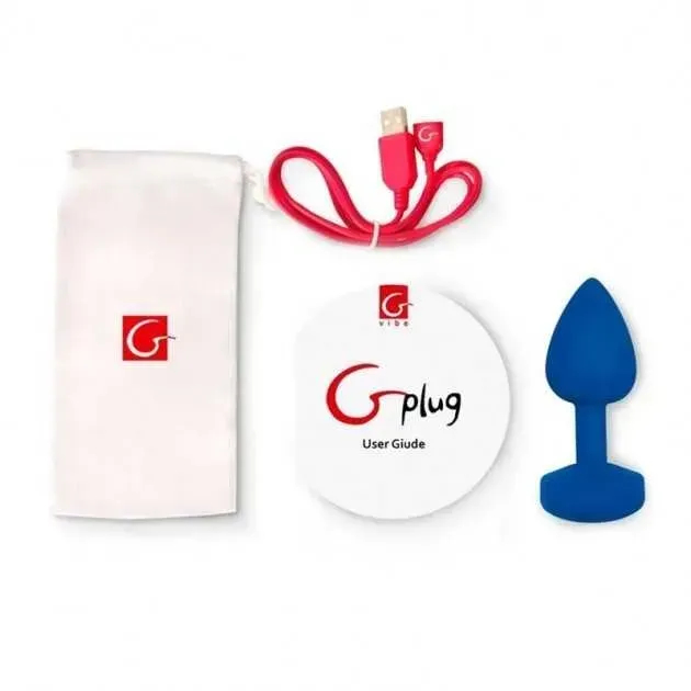 Анальний вібратор Gvibe Gplug L силіконовий, синій, 10.5 х 3.9 см - Изображение 1