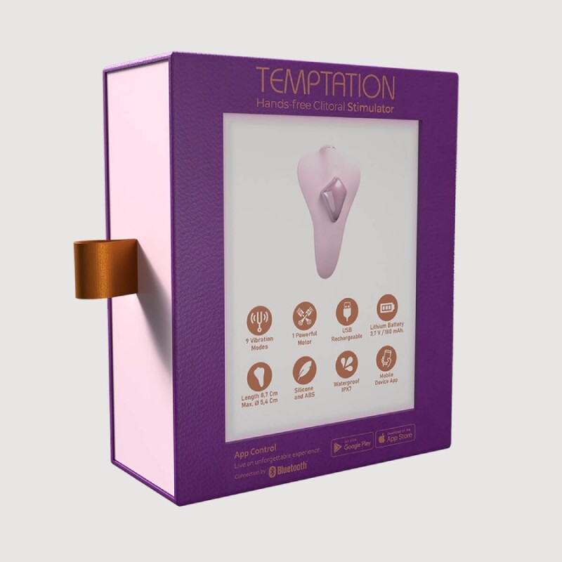 Вібратор в трусики Adrien Lastic Temptation з керуванням з додатка, рожевий, 8.7 х 5.4 см - Изображение 7