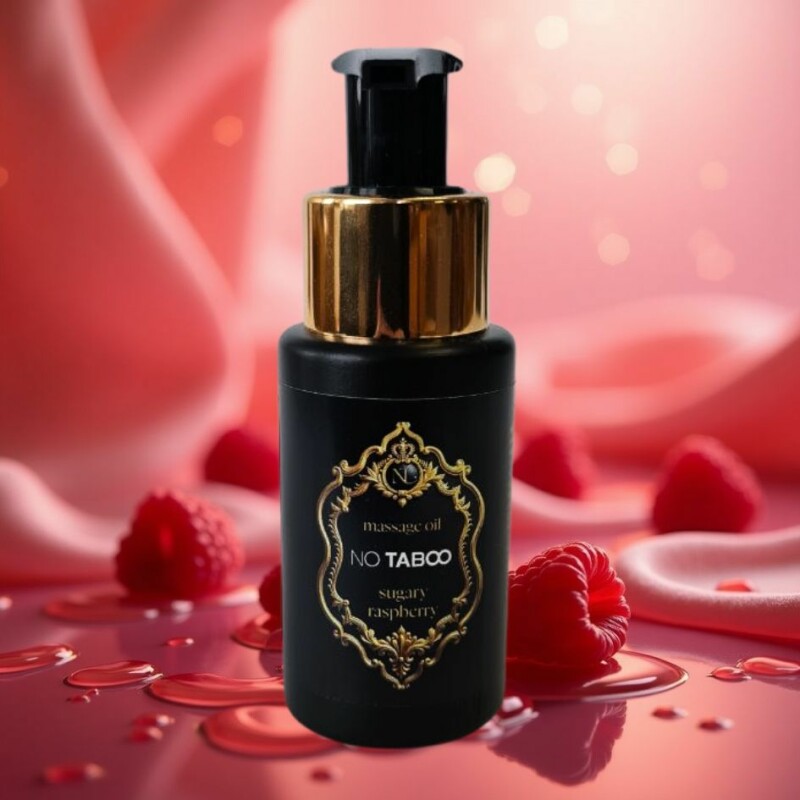 Масажна олійка NO TABOO Sugary Raspberry з ароматом малини, 50 мл - Зображення 1