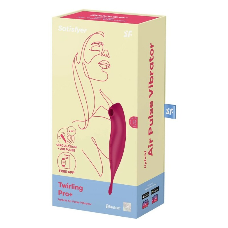 Вібратор з хвильовою стимуляцією Satisfyer Twirling Pro з додатком, червоний, 20.5 х 3.7 см - Зображення 1