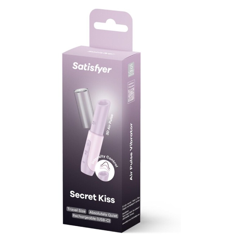 Вакуумний стимулятор клітора Satisfyer Secret Kiss безконтактний, рожевий, 12.5 х 2.7 см - Изображение 1