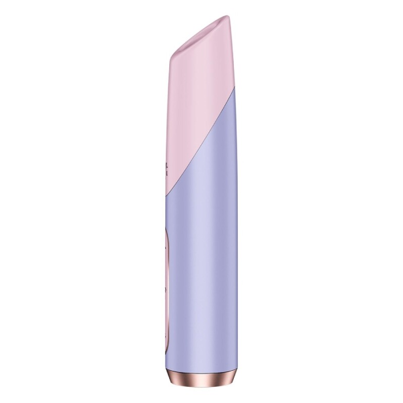 Вібратор у вигляді помади Satisfyer Bold Kiss з вакуумною стимуляцією, фіолетовий, 12.5 х 2.4 см - Изображение 2