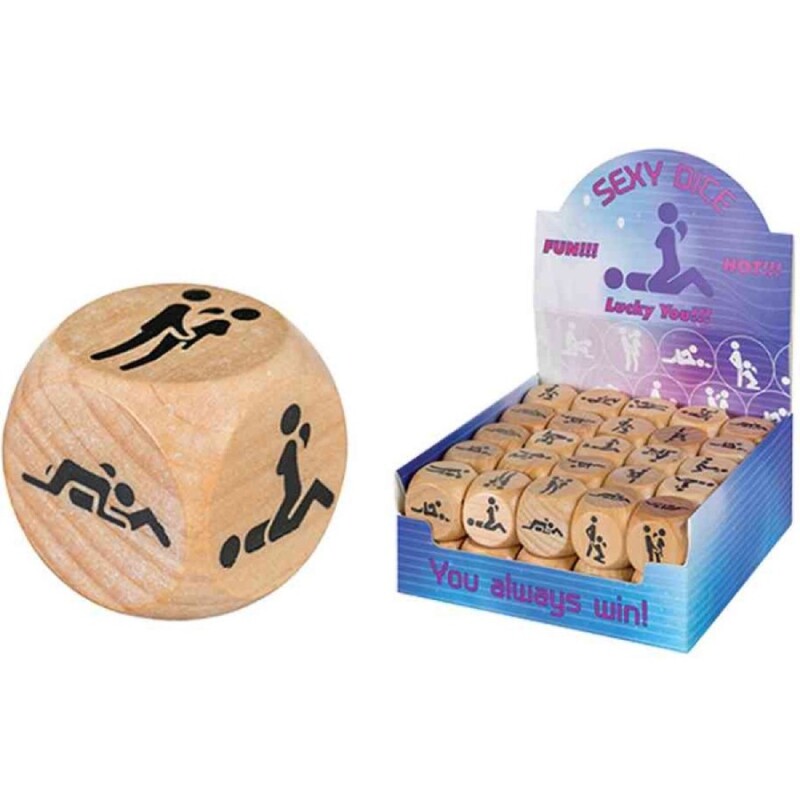 Ігровий кубик Alive Get Lucky Dice із шістьма позиціями Камасутри, дерев'яний, 1 шт
