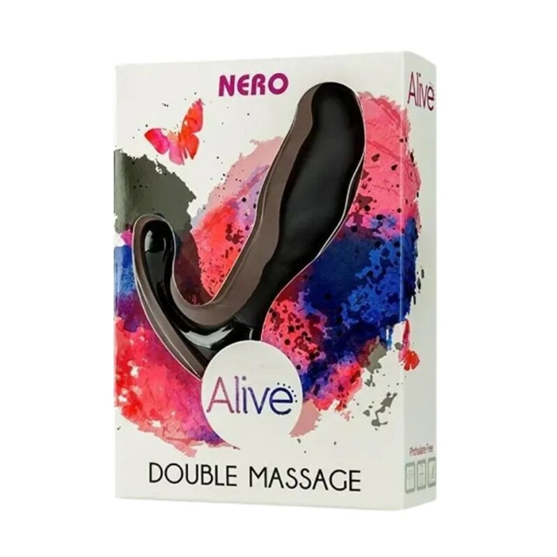 Масажер простати Alive Nero Double Massage чорний, 7 х 2.2 см - Изображение 2