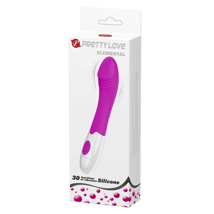 Вібратор для точки G Pretty Love Elemental ребристий, фуксія, 19 х 3.2 см - Изображение 9