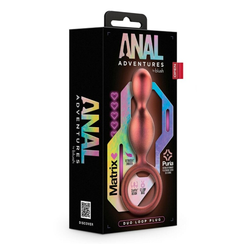 Анальний ланцюжок Blush Anal Adventures з кільцем, радій хамелеон, 13.3 х 3.2 см - Зображення 1