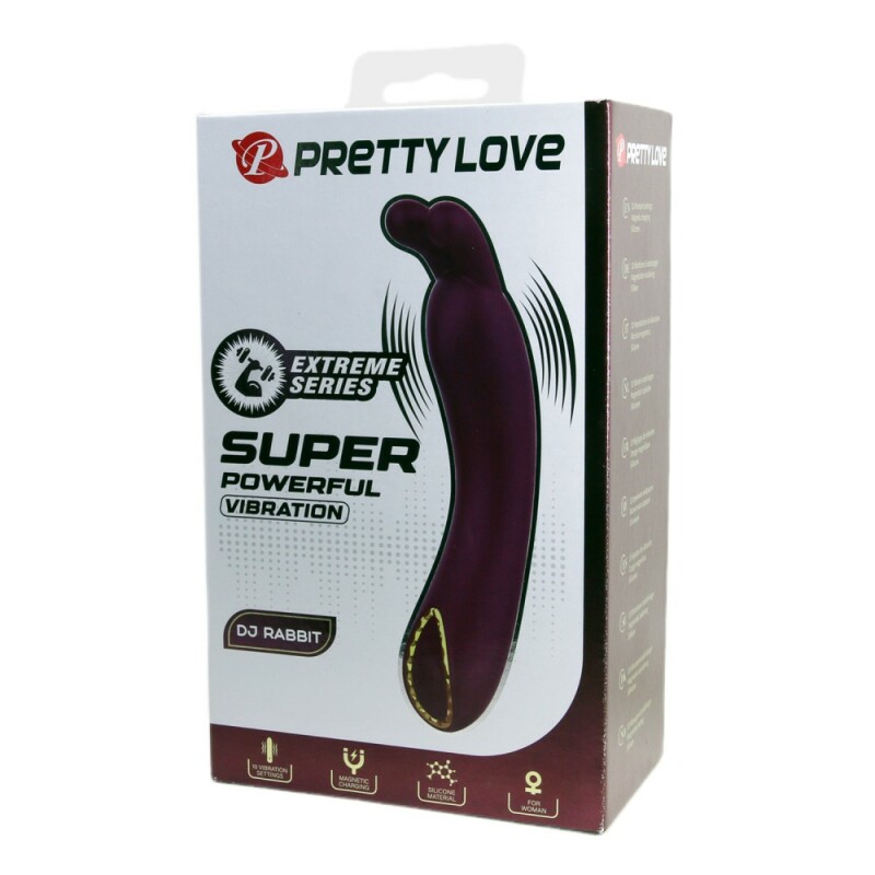 Вібратор з вушками Pretty Love DJ Rabbit для точки G, фіолетовий, 13.9 х 2.7 см - Изображение 9