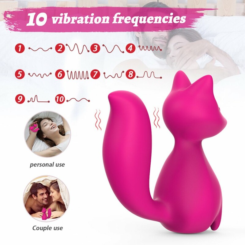 Мінівібратор для клітора Every Night Toys Doris у формі лисички, рожевий, 8 х 3.5 см - Изображение 1