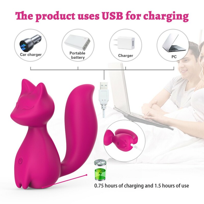 Мінівібратор для клітора Every Night Toys Doris у формі лисички, рожевий, 8 х 3.5 см - Изображение 2
