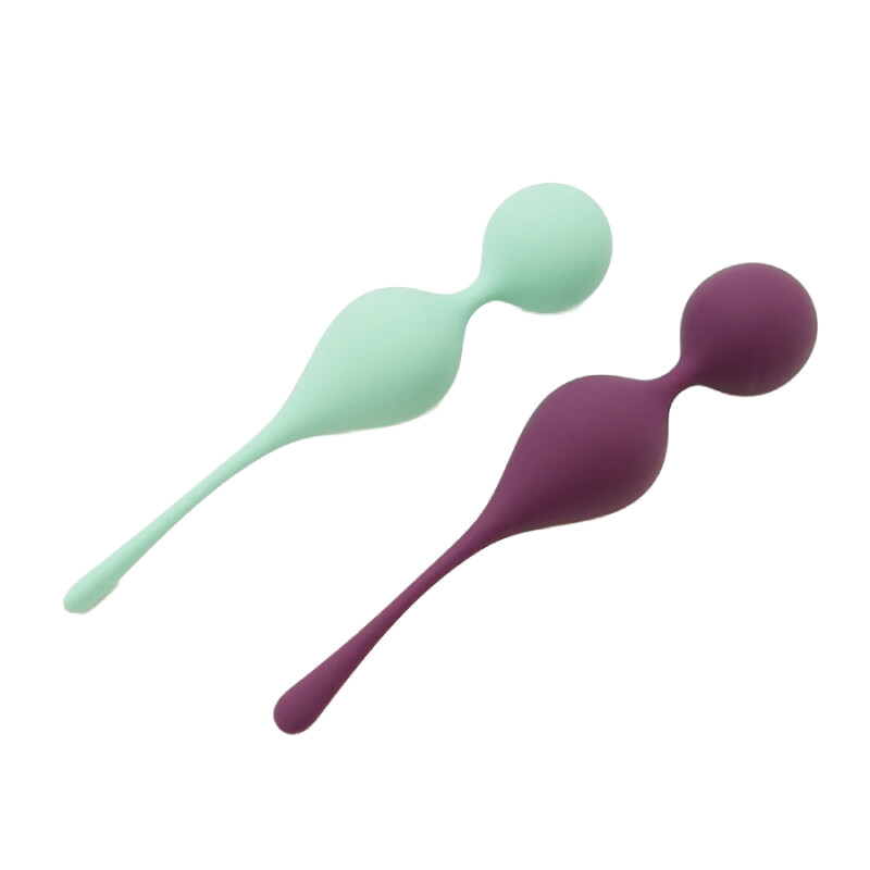 Вагінальні кульки Sweet Em Bloom Duo на м'якому з'єднанні, фіолетові, 17 х 3.3 см - Изображение 4