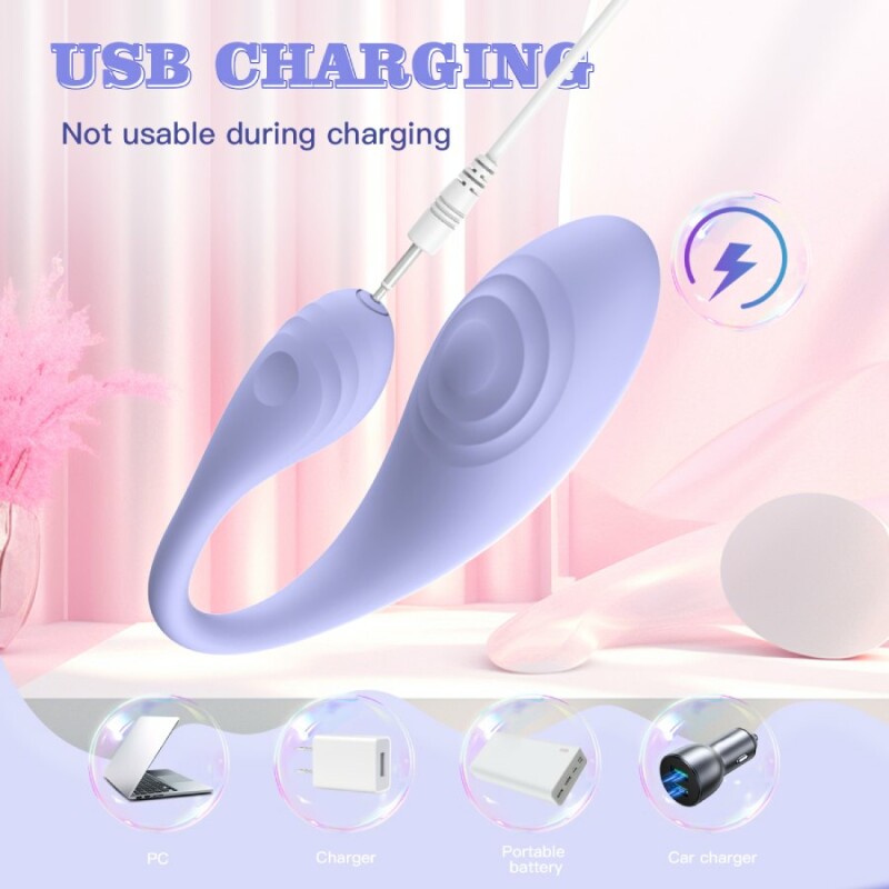 Віброяйце Every Night Toys Letitia з пультом, бузкове, 24.9 х 3.9 см - Изображение 3