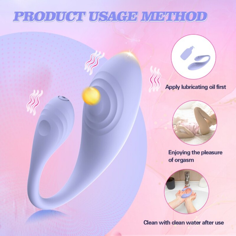 Віброяйце Every Night Toys Letitia з пультом, бузкове, 24.9 х 3.9 см - Изображение 6
