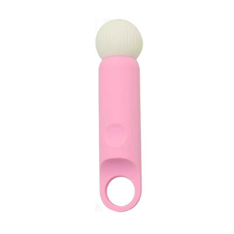 Мінівібратор-мікрофон Sweet Em Tiny Wand силіконовий, біло-рожевий, 11.8 х 3.2 см - Зображення 1
