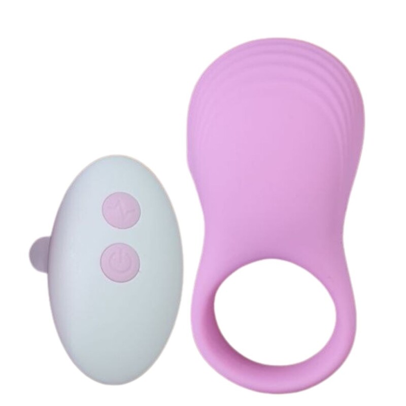 Ерекційне віброкільце Sweet Em Vibe Ring з пультом, рожеве, 8.5 х 4.5 см - Зображення 1