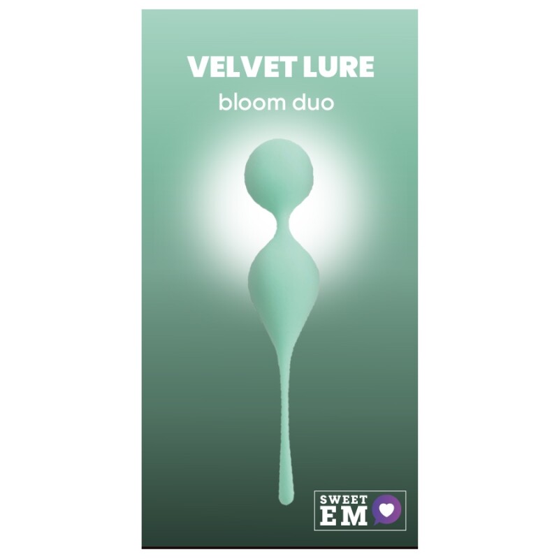Вагінальні кульки Sweet Em Bloom Duo на м'якому з'єднанні, світло-зелені, 17 х 3.3 см