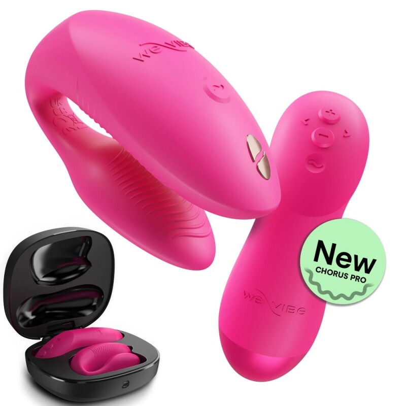Вібратор для пар We-Vibe Chorus Pro з пультом і додатком, рожевий, 8 см - Зображення 2