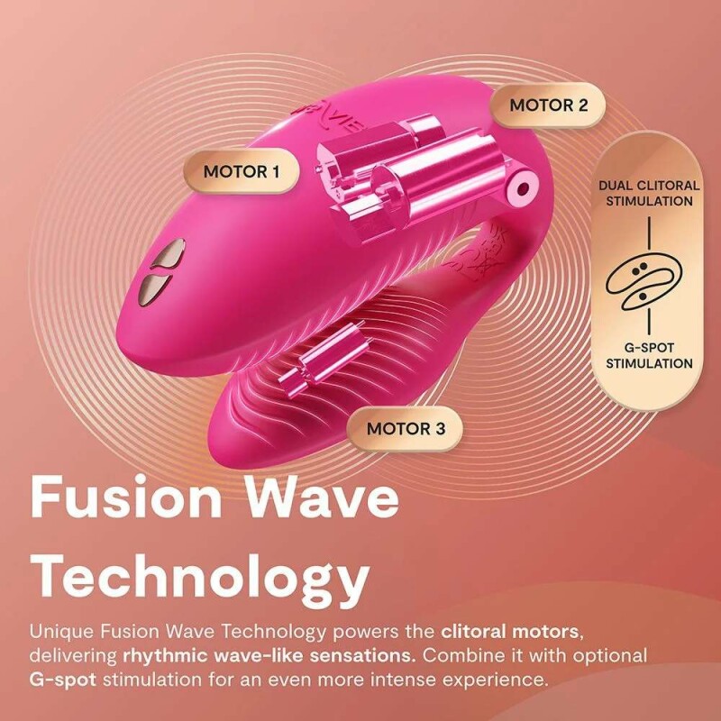 Вібратор для пар We-Vibe Chorus Pro з пультом і додатком, рожевий, 8 см - Зображення 1