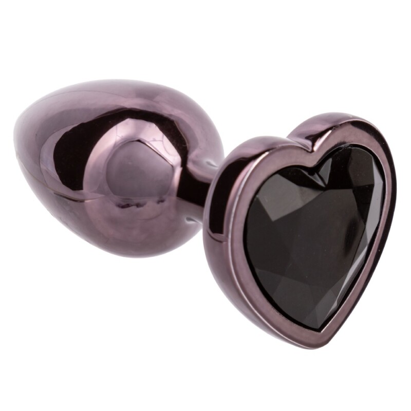 Анальна пробка CalExotics, S, Jewel з каменем, чорна, 6 х 3.3 см - Зображення 4