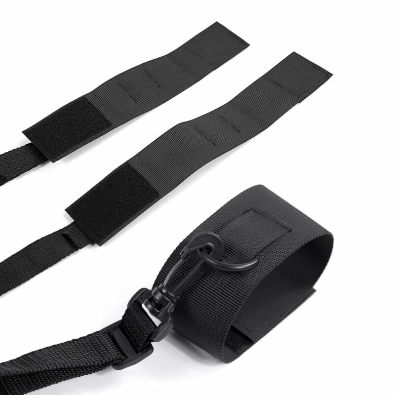Фіксатори для ліжка Crushious Bed Restraints з манжетами та ременями, чорні - Зображення 4