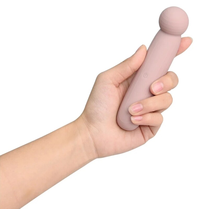 Точковий вібратор Dreamtoys Liv у форматі тревел, рожево-бежевий, 14.5 х 3.2 см - Изображение 2
