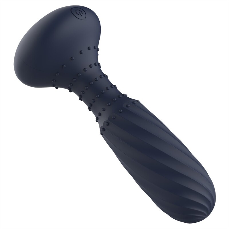 Анальний вібратор з пультом Dream Toys Titan з ротацією, синій, 14.2 х 3.4 см - Изображение 3