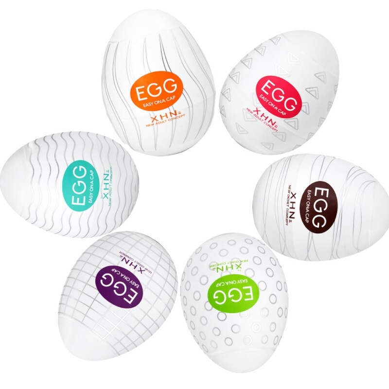 Мастурбатор яйце з рельєфом XHN SPIDER WEB Egg Easy Ona-Cap, білий, 6.8 х 5.2 см - Изображение 9