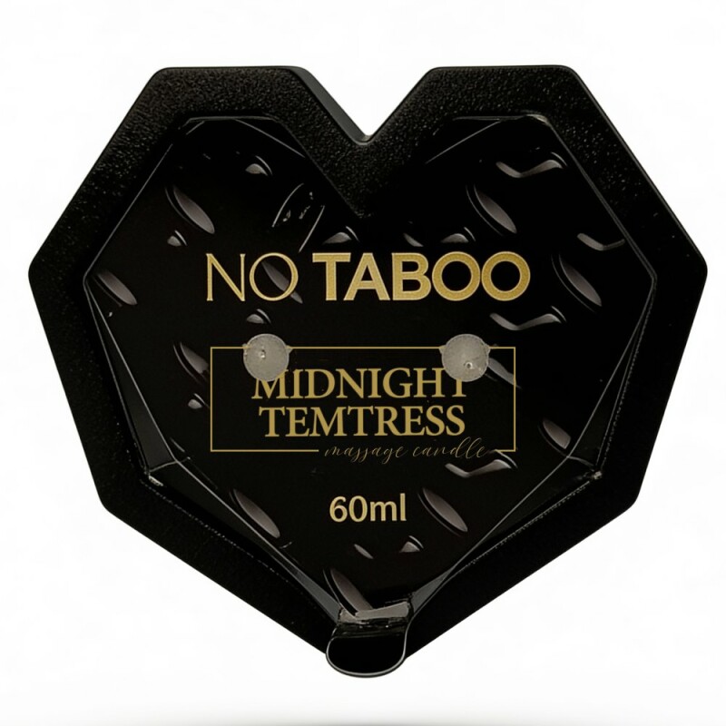 Масажна свічка у формі серця, 60 мл, NO TABOO Midnight Temptress сандал + пачулі + ладан - Изображение 1