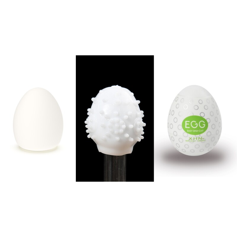 Мастурбатор яйце з рельєфом XHN BUMPY Egg Easy Ona-Cap, білий, 6.8 х 5.2 см - Зображення 3