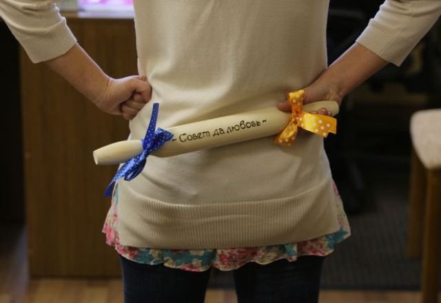 подарочная скалка "совет да любовь"