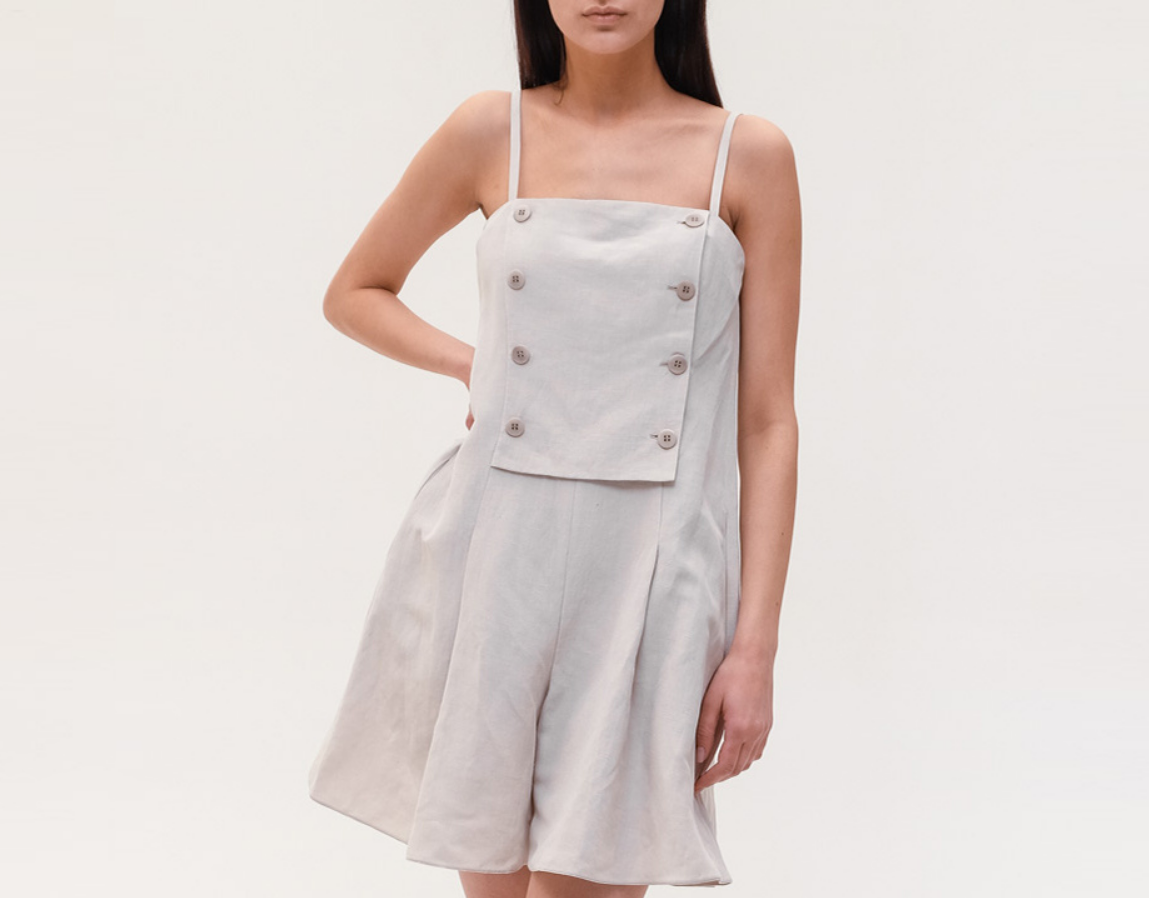 rechi.ua. Льняной комбинезон Emporio Armani на бретелях